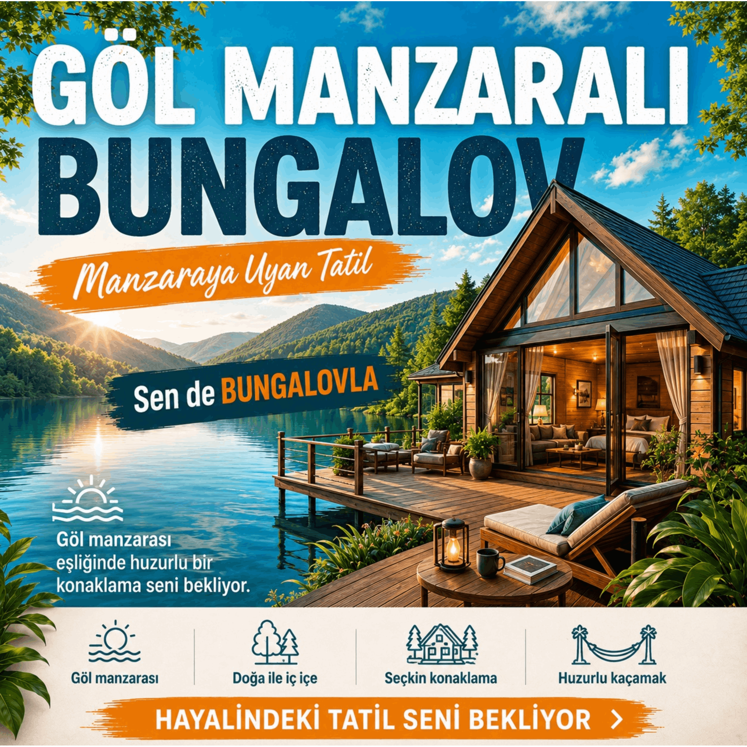 Göl Manzaralı Bungalov