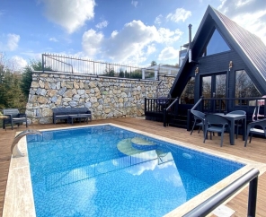 Sapanca Black Wooden Bungalov